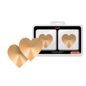 COQUETTE CHIC DESIRE - CUBRE PEZONES METAL CORAZONES DORADOS - Accesorios - El Arte del Placer