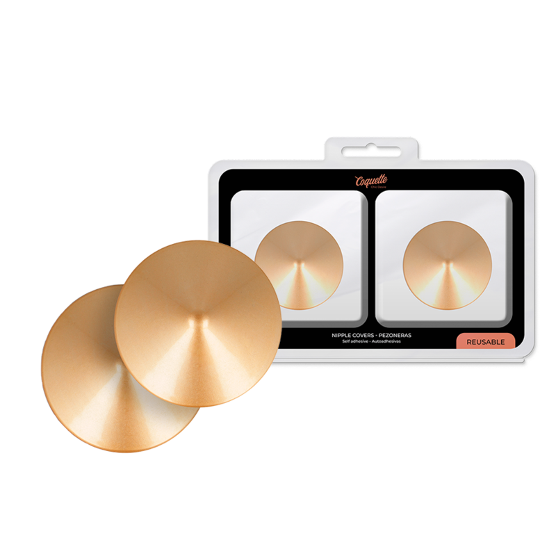 COQUETTE CHIC DESIRE - CUBRE PEZONES METAL CIRCULOS DORADOS - Accesorios - El Arte del Placer