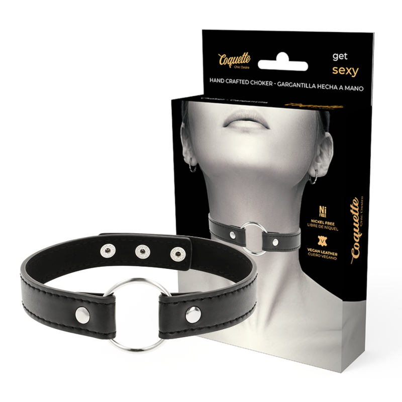 COQUETTE CHIC DESIRE - COLLAR CUERO VEGANO ACCESORIO WOMAN - BDSM & BONDAGE - El Arte del Placer