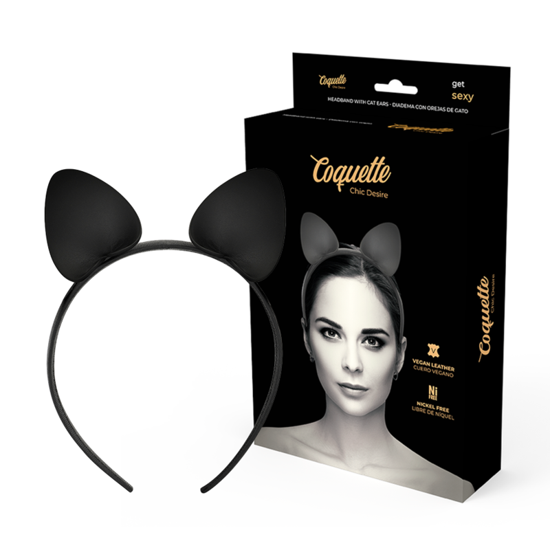 COQUETTE CHIC DESIRE - DIADEMA CON OREJAS DE GATO - Artículos BDSM - El Arte del Placer