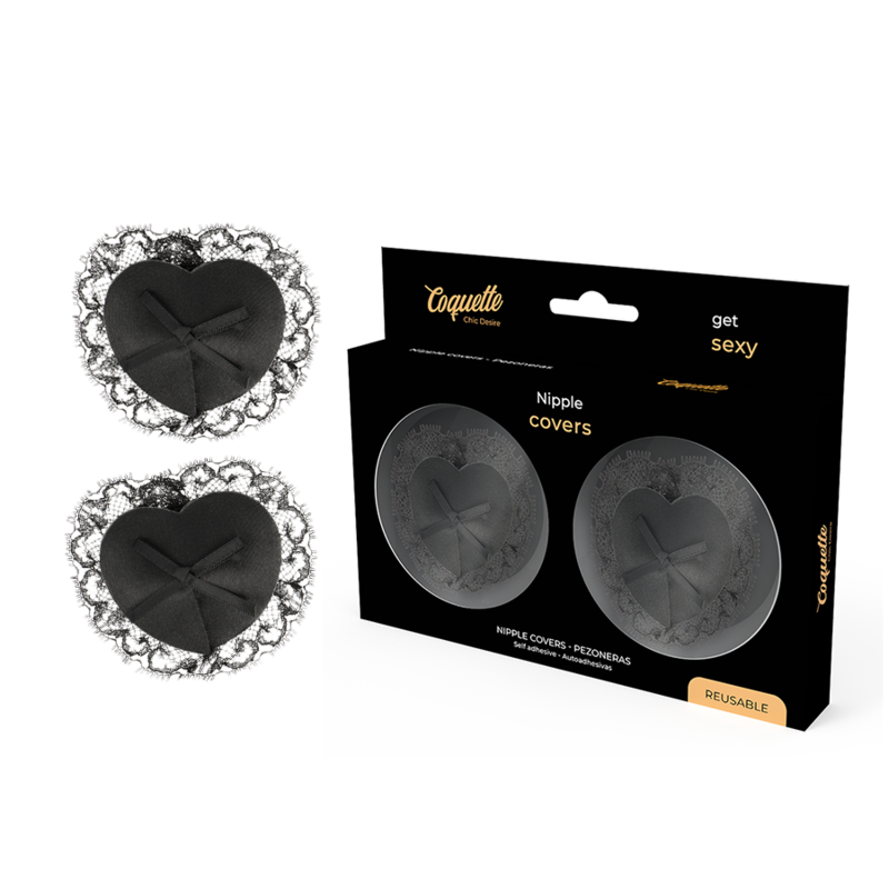 COQUETTE CHIC DESIRE - CUBRE PEZONES LACE NEGRO - Accesorios - El Arte del Placer