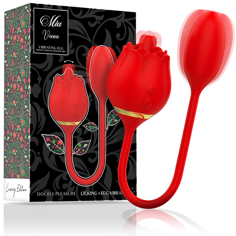 MIA - VIENA DOUBLE PLEASURE LICKING + HUEVO VIBRADOR - Estimuladores - El Arte del Placer