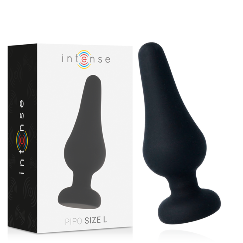 INTENSE - ANAL PLUG PIPO L SILICONE NEGRO 13 CM - Anal - El Arte del Placer