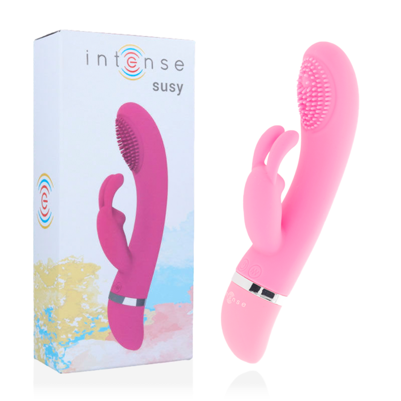 INTENSE – SUSY VIBRADOR OSCILANTE SILICONA RABBIT - JUGUETES BIENESTAR - El Arte del Placer