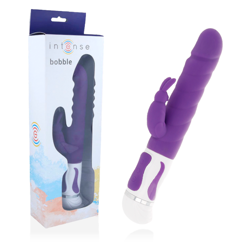 INTENSE - BOBBLE VIBRADOR ROTADOR SILICONA LILA - JUGUETES BIENESTAR - El Arte del Placer