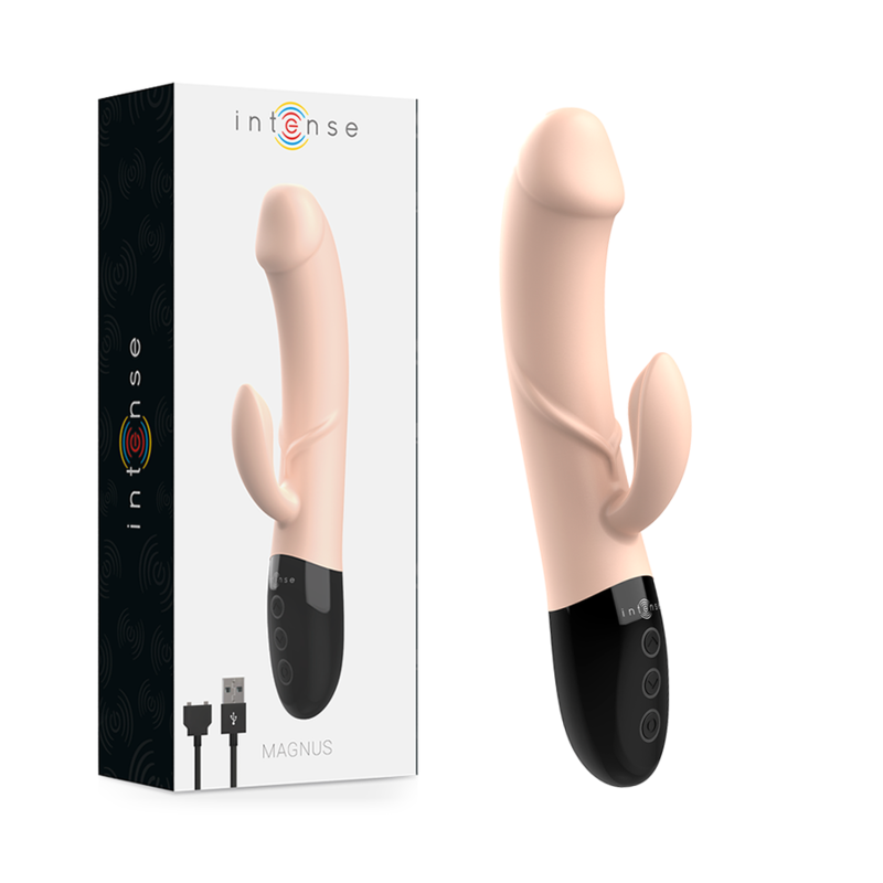 INTENSE - MAGNUS VIBRADOR RECARGABLE DUAL NATURAL - JUGUETES BIENESTAR - El Arte del Placer