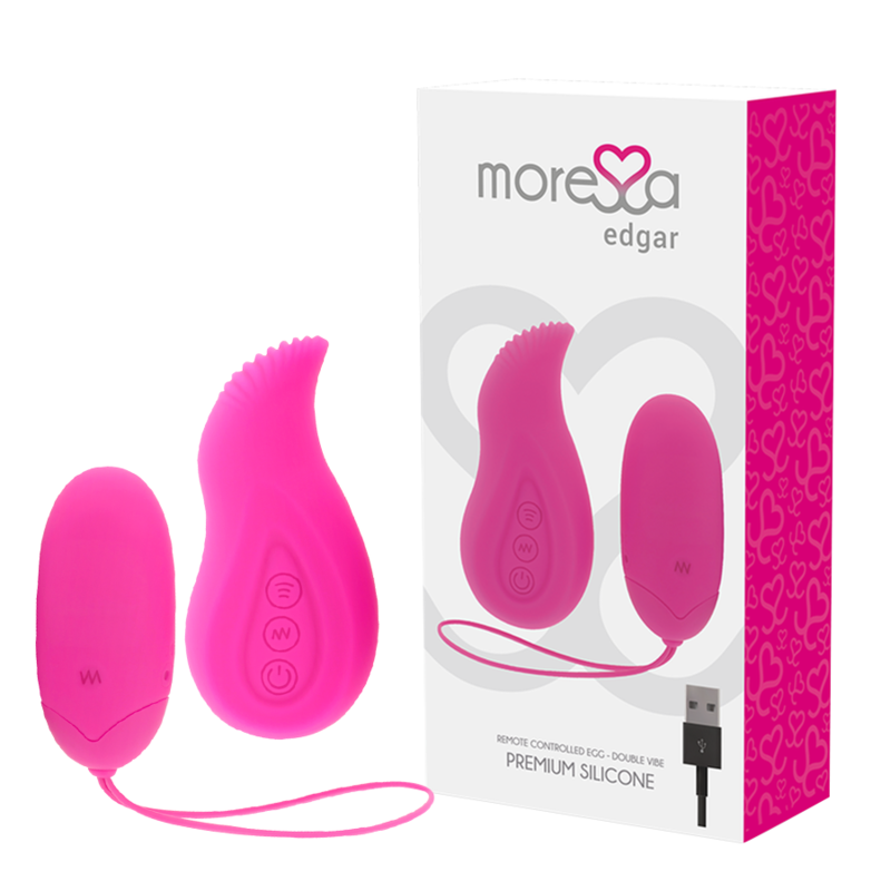 MORESSA - EDGAR SET DUO HUEVO REMOTO Y MANDO CON VIBRACIÓN INCORPORADA PREMIUM SILICONE CONTROL REMOTO - JUGUETES BIENE…
