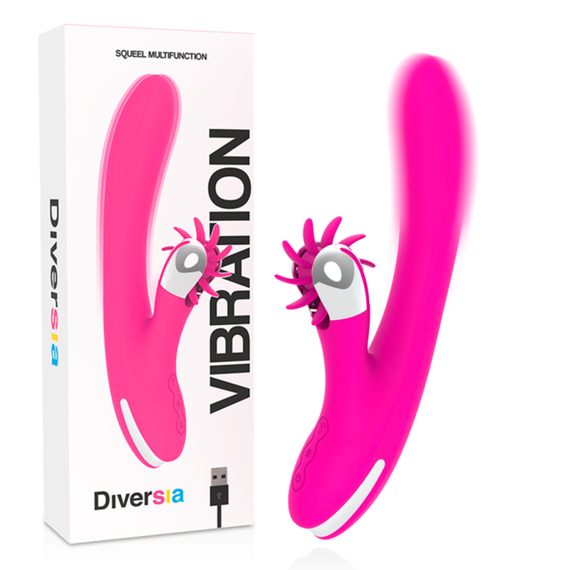 DIVERSIA - BUNNY VIBRATING 24 CM - JUGUETES BIENESTAR - El Arte del Placer