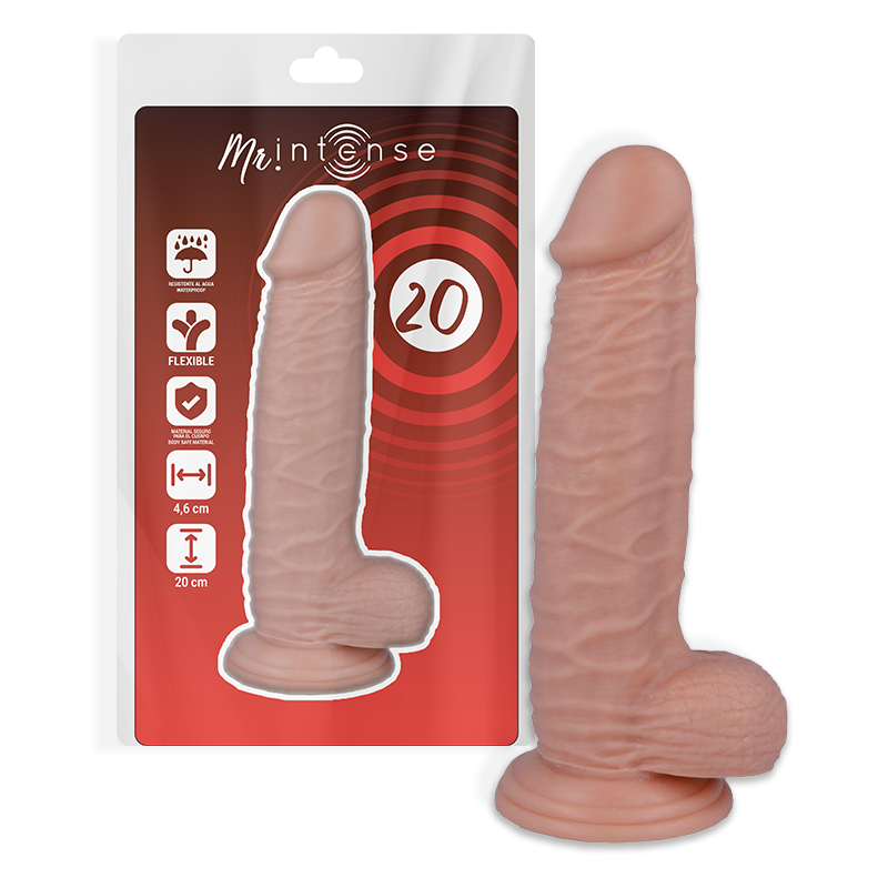MR INTENSE - 20 PENE REALÍSTICO 20 CM -O- 4.6 CM - Dildos sin Vibración - El Arte del Placer