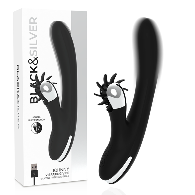 BLACK&SILVER - BUNNY JOHNNY VIBRATING VIBE - JUGUETES BIENESTAR - El Arte del Placer