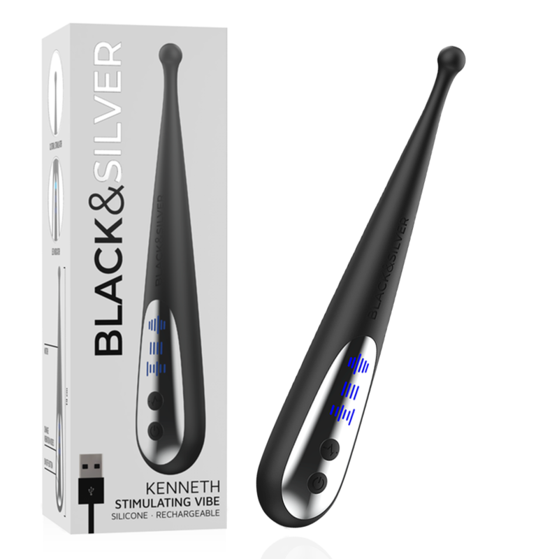 BLACK&SILVER - KENNETH STIMULATING VIBE - Estimuladores - El Arte del Placer
