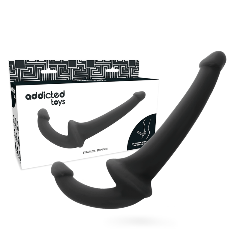 ADDICTED TOYS - DILDO CON ARNÉS SIN SUJECIÓN NEGRO - Arneses - El Arte del Placer