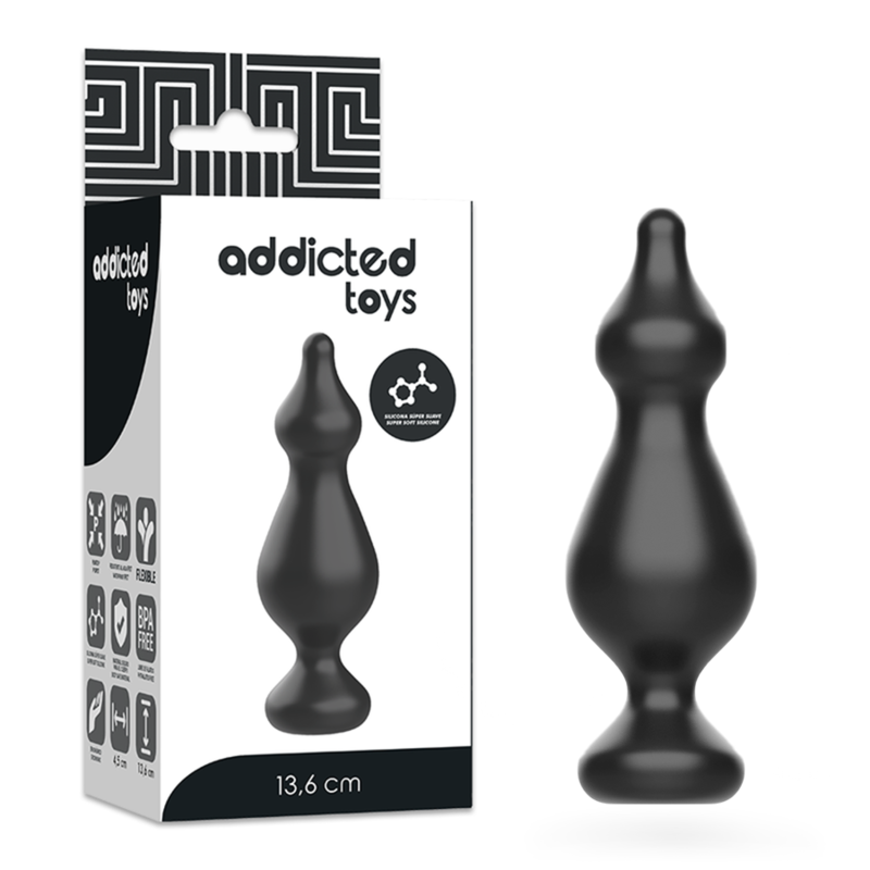 ADDICTED TOYS - ANAL SEXUAL PLUG 13.6 CM NEGRO - Anal - El Arte del Placer