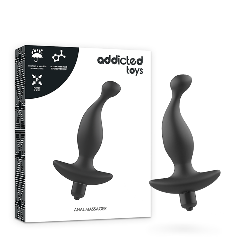 ADDICTED TOYS - MASAJEADOR ANAL CON VIBRACIÓN NEGRO MODELO 1 - Anal - El Arte del Placer