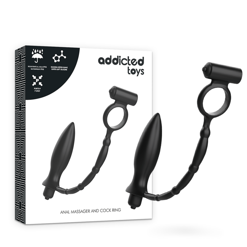 ADDICTED TOYS - PLUG ANAL CON ANILLO VIBRADOR - Accesorios para el pene - El Arte del Placer