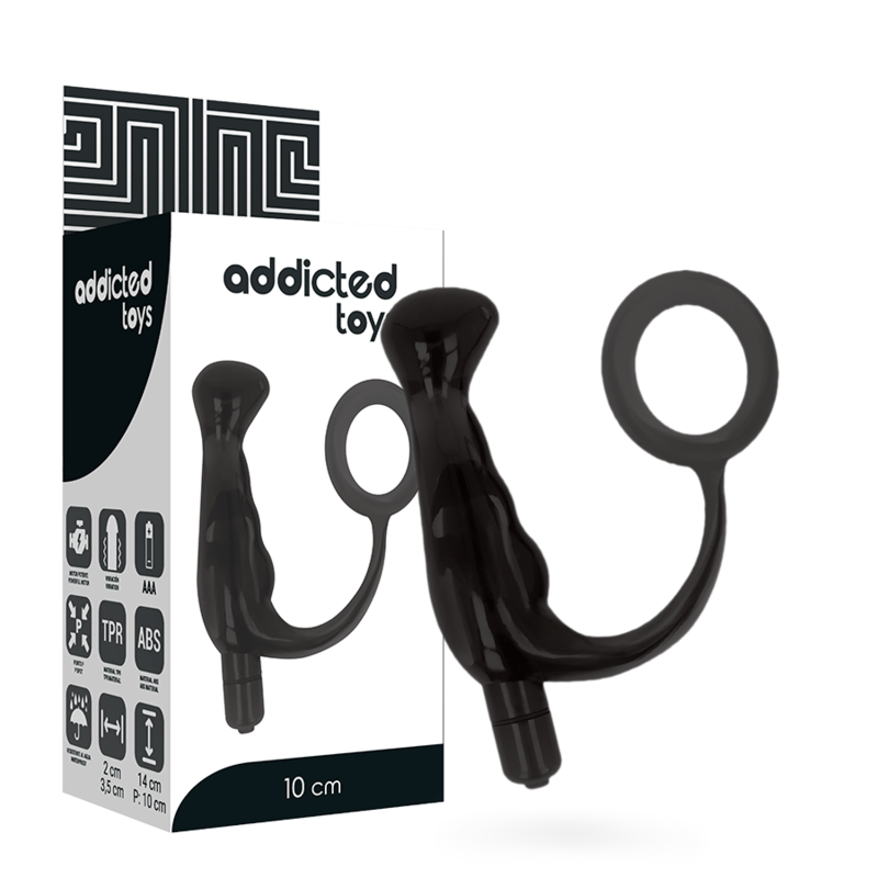 ADDICTED TOYS - VIBRADOR PROSTÁTICO NEGRO 10 CM - Anal - El Arte del Placer