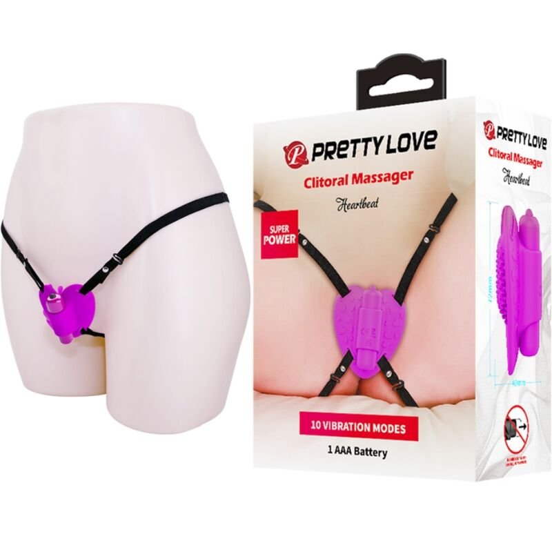 PRETTY LOVE - MASAJEADOR DE CLÍTORIS HEARTBEAT 10 MODOS DE VIBRACIÓN MORADO - Estimuladores - El Arte del Placer