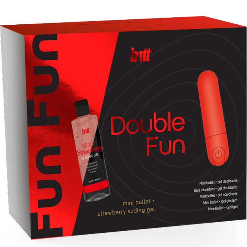 INTT RELEASES - DOUBLE FUN KIT CON BALA VIBRADORA Y GEL DE MASAJE FRESA - DROGUERÍA - El Arte del Placer