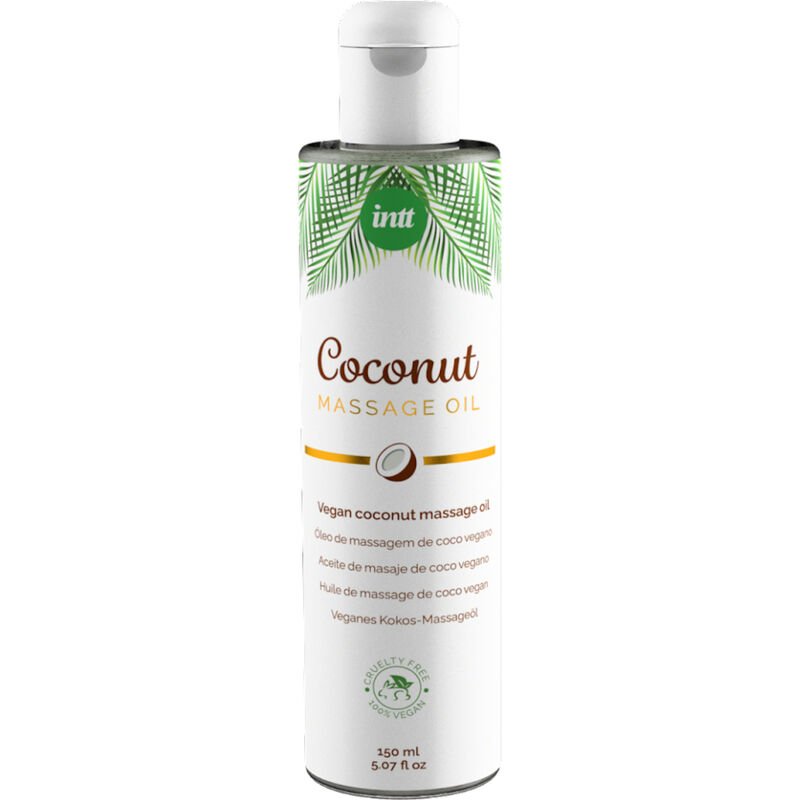 INTT - ACEITE DE MASAJE VEGANO DULCE CON SABOR A COCO RELAJANTE - Aceites con Sabores - El Arte del Placer