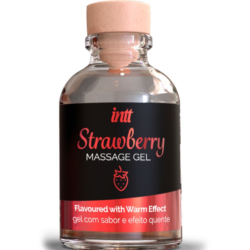 INTT MASSAGE & ORAL SEX - GEL DE MASAJE SABOR A FRESA EFECTO CALOR - Con efecto calor - El Arte del Placer