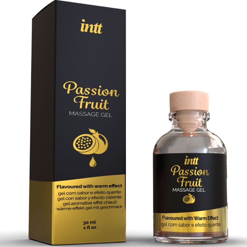 INTT MASSAGE & ORAL SEX - GEL DE MASAJE SABOR A FRUTA DE LA PASIÓN EFECTO CALOR - Con efecto calor - El Arte del Placer