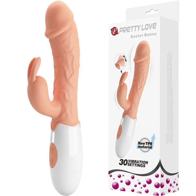 PRETTY LOVE - EASTER BUNNY VIBRADOR CON ESTIMULADOR - JUGUETES BIENESTAR - El Arte del Placer