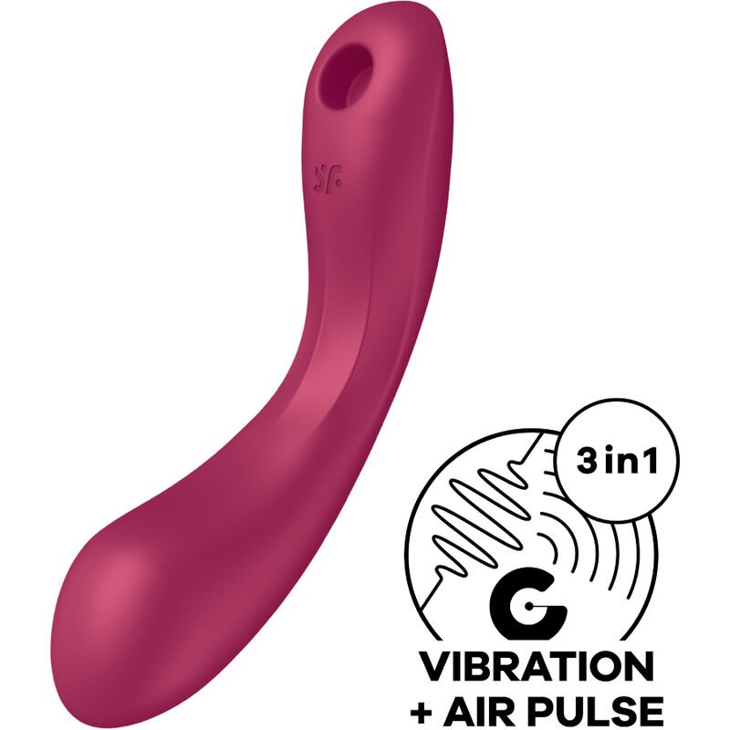 SATISFYER – CURVE TRINITY 1 AIR PULSE VIBRATION - Estimuladores - El Arte del Placer
