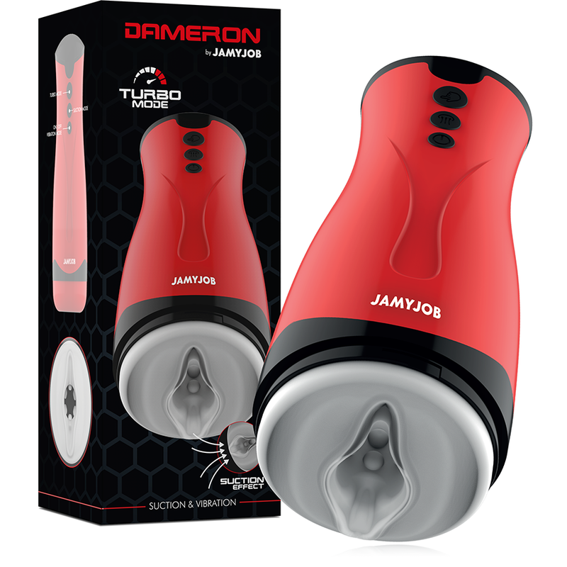 JAMYJOB - MASTURBADOR DE SUCCIÓN Y VIBRACIÓN DAMERON - JUGUETES BIENESTAR - El Arte del Placer