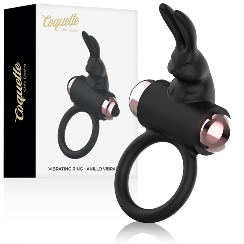 COQUETTE CHIC DESIRE - COCK RING ANILLO VIBRADOR NEGRO / GOLD - Accesorios para el pene - El Arte del Placer