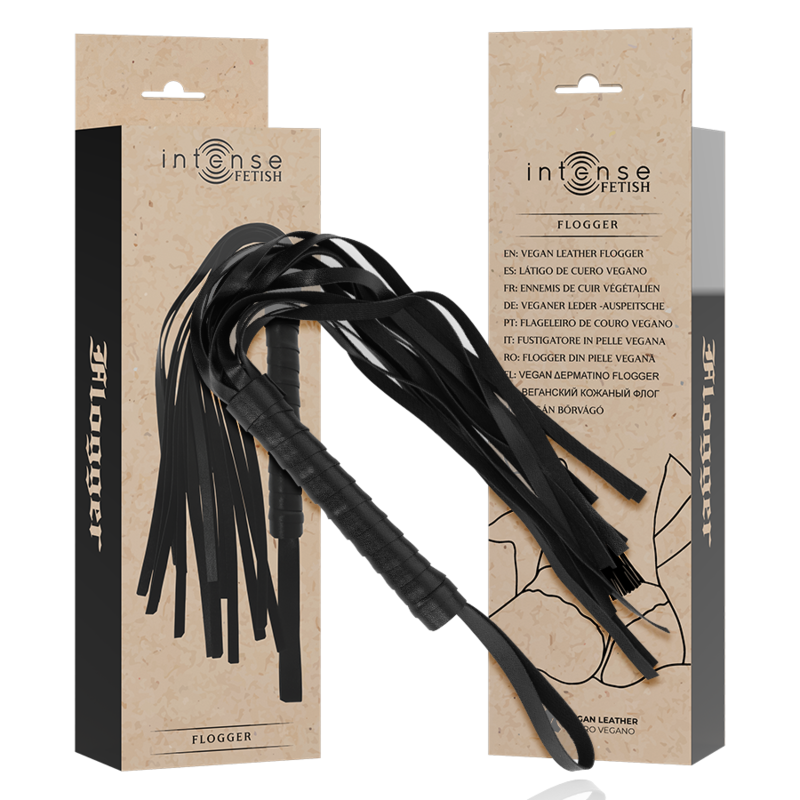 INTENSE - FETISH LÁTIGO DE CUERO VEGANO - Artículos BDSM - El Arte del Placer