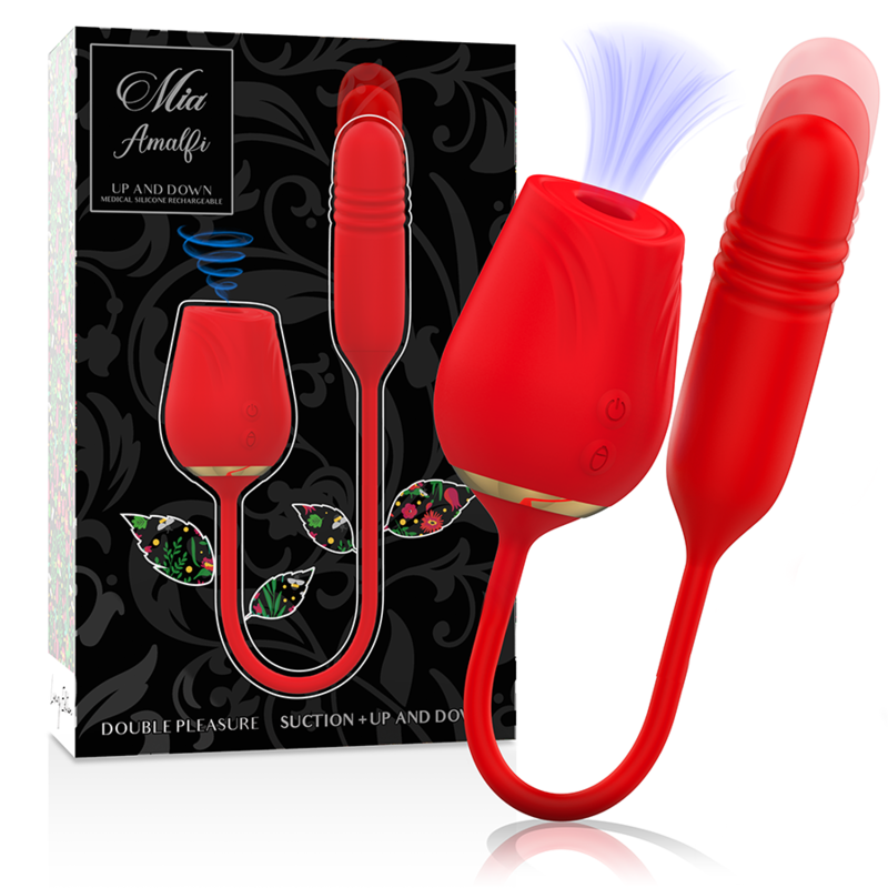 MIA - AMALFI DOBLE PLEASURE SUCCIONADOR + UP AND DOWN - Estimuladores - El Arte del Placer