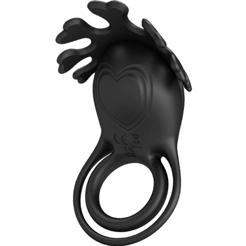 PRETTY LOVE - RUBEN ANILLO VIBRADOR 7 VIBRACIONES SILICONA NEGRO - Arneses - El Arte del Placer