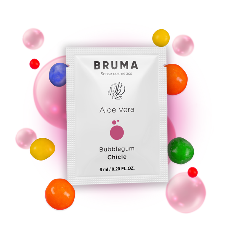 BRUMA - 6 ML GEL DESLIZANTE CON ALOE VERA SABOR A CHICLE - DROGUERÍA - El Arte del Placer