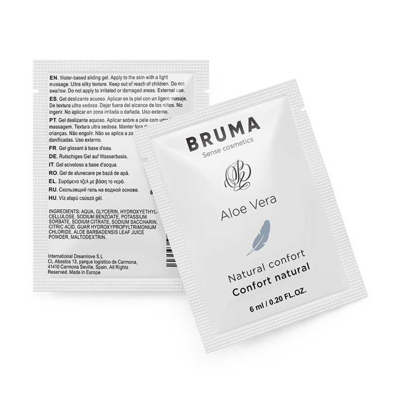 BRUMA - 6 ML GEL DESLIZANTE CON ALOE VERA CONFORT NATURAL - DROGUERÍA - El Arte del Placer