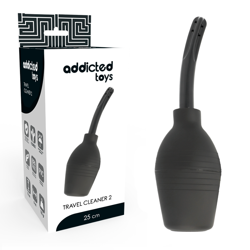 ADDICTED TOYS - SQUEEZE PERA LIMPIEZA ANAL NEGRO - Desinfección y Mantenimiento - El Arte del Placer