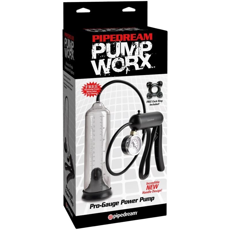 PUMP WORX - BOMBA DE POTENCIA PRO-GAUGE TRANSPARENTE - Accesorios para el pene - El Arte del Placer