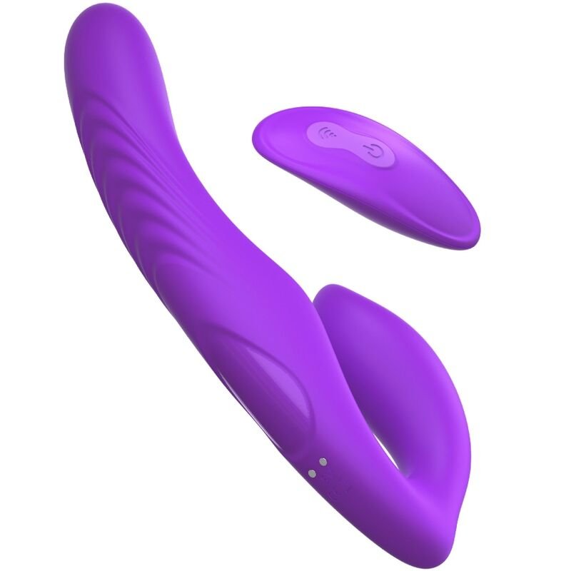 FANTASY FOR HER - VIBRADOR DOBLE PENETRACION CONTROL REMOTO 9 NIVELES VIOLETA - JUGUETES BIENESTAR - El Arte del Placer