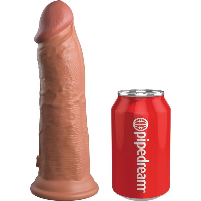 KING COCK - ÉLITE DILDO REALÍSTICO VIBRADOR & SILICONA 20.3 CM CARAMELO - Dildos sin Vibración - El Arte del Placer