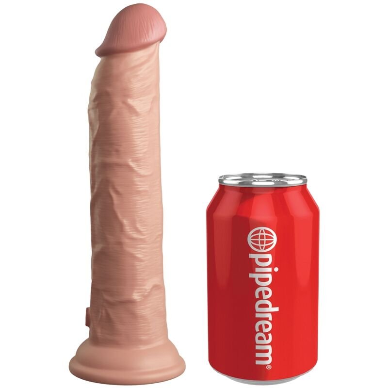 KING COCK - ÉLITE DILDO REALÍSTICO VIBRADOR & SILICONA CONTROL REMOTO 23 CM - Dildos sin Vibración - El Arte del Placer