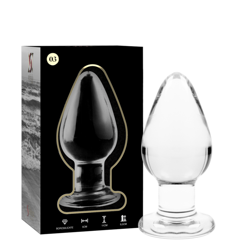 NEBULA SERIES BY IBIZA – MODELO 3 PLUG CRISTAL 11 CM -O- 5 CM - Anal - El Arte del Placer