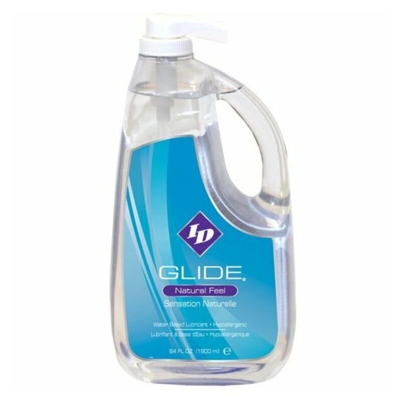 ID GLIDE - LUBRICANTE BASE AGUA + HIPOALERGENICO NATURAL FEEL 1900 ML - Base Agua - El Arte del Placer