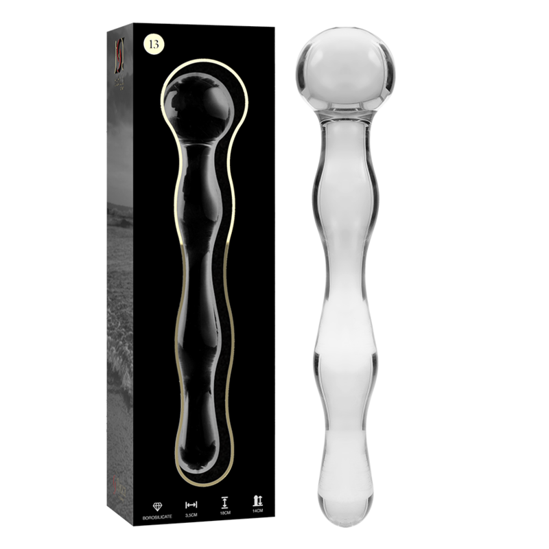 NEBULA SERIES BY IBIZA – MODELO 13 DILDO CRISTAL 18 CM -O- 3.5 CM - Dildos sin Vibración - El Arte del Placer
