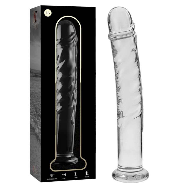 NEBULA SERIES BY IBIZA – MODELO 16 DILDO CRISTAL 18.5 CM -O- 3 CM - Dildos sin Vibración - El Arte del Placer