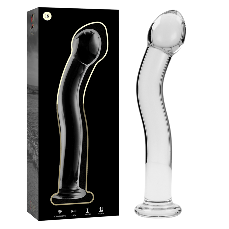 NEBULA SERIES BY IBIZA – MODELO 18 DILDO CRISTAL 18.5 CM -O- 3.5 CM - Dildos sin Vibración - El Arte del Placer