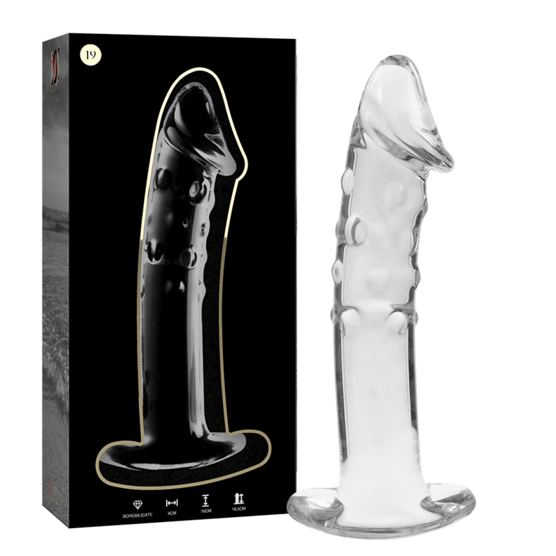NEBULA SERIES BY IBIZA – MODELO 19 DILDO CRISTAL 18.5 CM -O- 4 CM - Dildos sin Vibración - El Arte del Placer