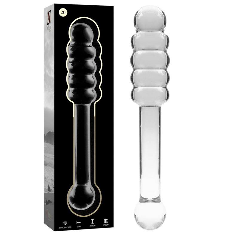 NEBULA SERIES BY IBIZA – MODELO 20 DILDO CRISTAL 20.5 CM -O- 3 CM - Dildos sin Vibración - El Arte del Placer