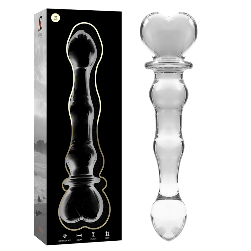 NEBULA SERIES BY IBIZA – MODELO 21 DILDO CRISTAL 20.5 CM -O- 3.5 CM - Dildos sin Vibración - El Arte del Placer