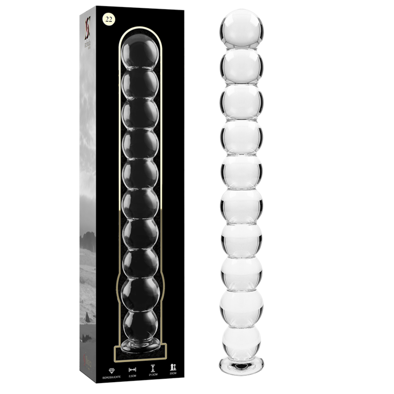 NEBULA SERIES BY IBIZA – MODELO 22 DILDO CRISTAL 21.5 CM -O- 2.5 CM - Dildos sin Vibración - El Arte del Placer