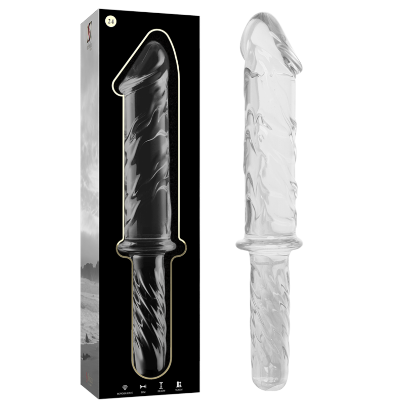 NEBULA SERIES BY IBIZA – MODELO 24 DILDO CRISTAL 28.5 CM -O- 5 CM - Dildos sin Vibración - El Arte del Placer