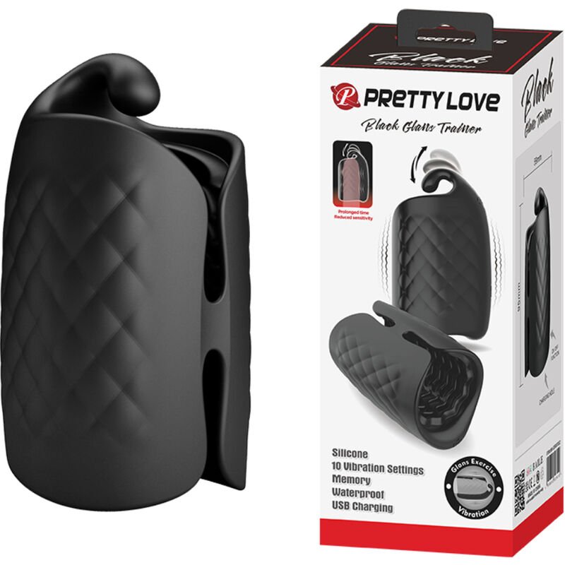 PRETTY LOVE - MASTURBADOR MANUAL PARA GLANDE VIBRADOR RECARGABLE - JUGUETES BIENESTAR - El Arte del Placer
